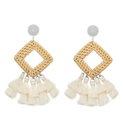 Rattan raffia tassel earrings – Holiday Gift Ideas — 7