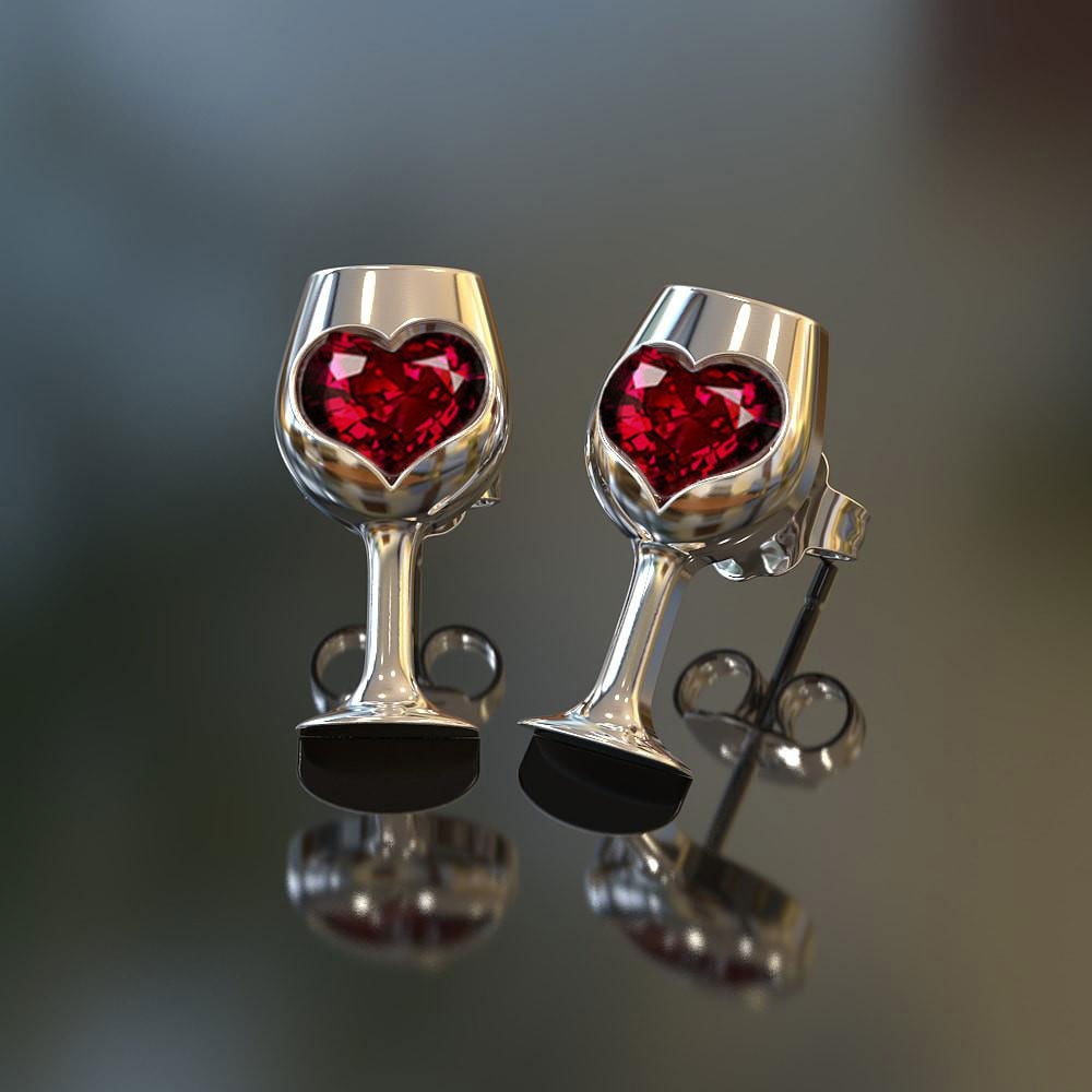 Wine glass earrings – Birthday Gifts — 1