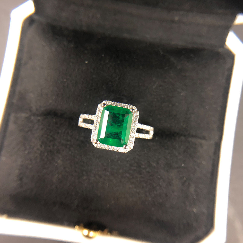 Light Luxury And Exquisite Square Emerald Ring – Jewelry Gift Ideas — 1