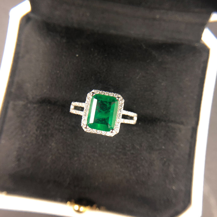 Light Luxury And Exquisite Square Emerald Ring – Jewelry Gift Ideas — 1