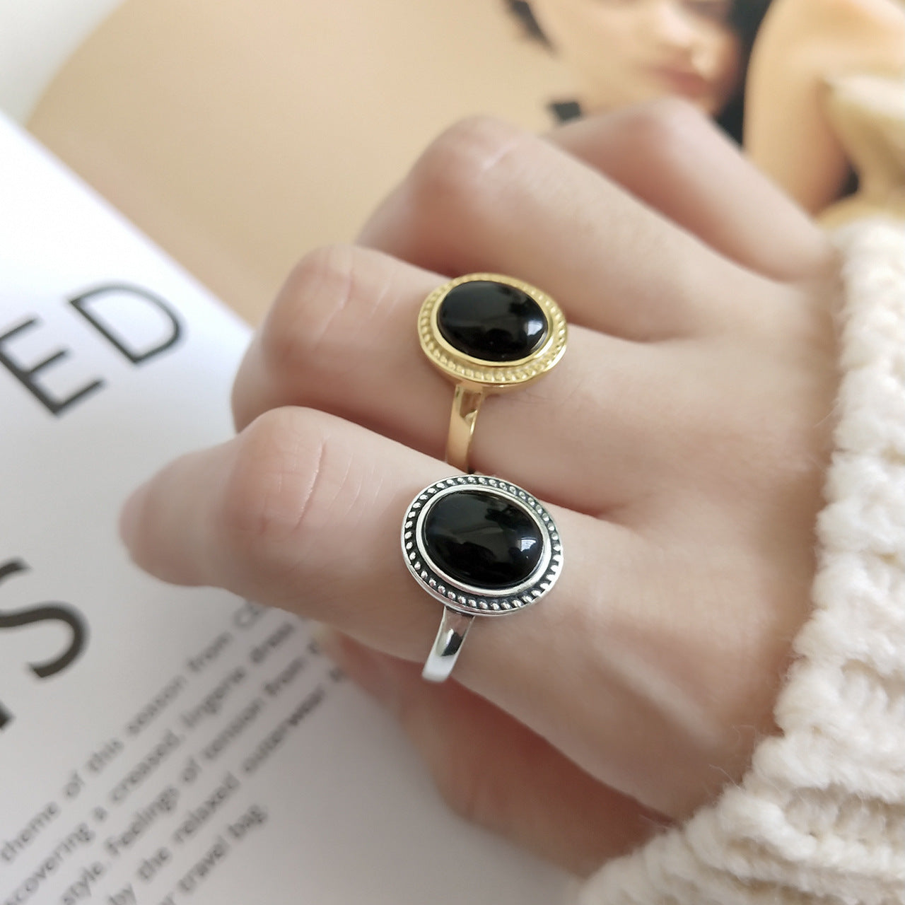 Sterling Silver Punk Silver Plated Ring Vintage – Jewelry Gift Ideas — 1