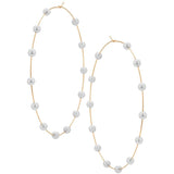 Pearl Large Hoop Earrings – Practical Gifts — 5