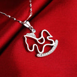 Necklace Female Pony Wood Zodiac Pendant Clavicle – Jewelry Gift Ideas — 3