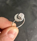 Fashion Women's Silver Plated Moonstone Ring – Stylish Gifts — 4