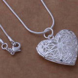 Pattern Frame Necklace 925 Sterling Silver Plated – Jewelry Gift Ideas — 2