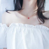 Discolored small red heart necklace – Jewelry Gift Ideas — 7
