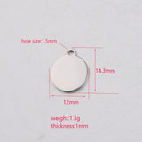 Stainless Steel Smooth Small Round Disc Pendant – Jewelry Gift Ideas — 3