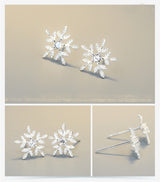 Lovely Temperament Snowflake Diamond Earrings – Holiday Gift Ideas — 4