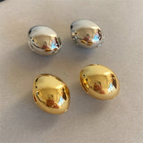 Copper Plating 18K Real Gold Egg Shell Earrings – Practical Gifts — 10