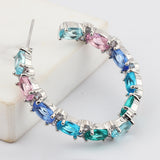 Shining Color Matching Round Ring Earrings – Special Occasion Gifts — 14