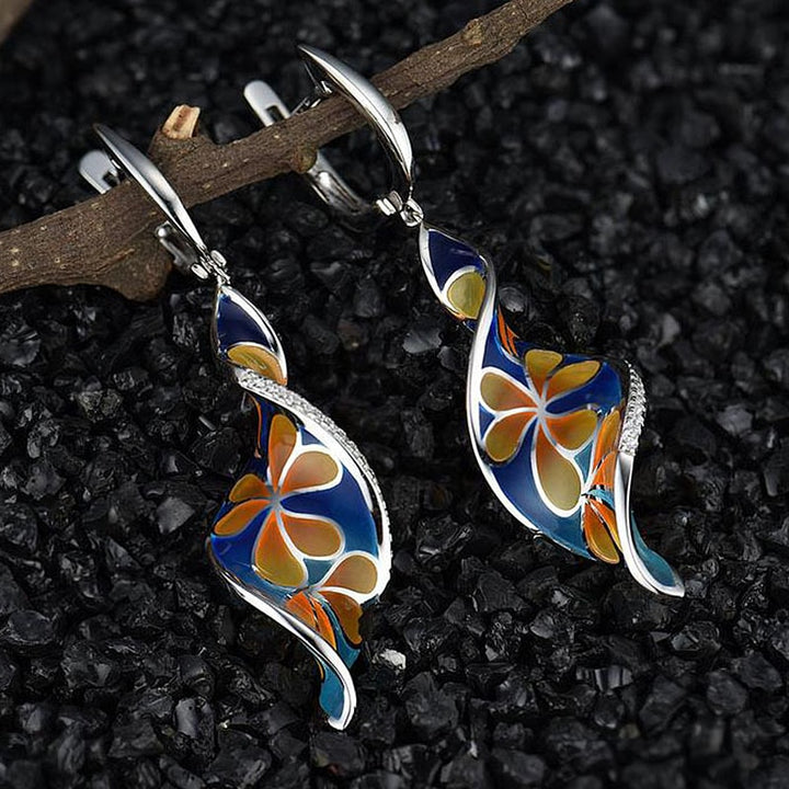 Flower long earrings – Thoughtful Gifts — 1