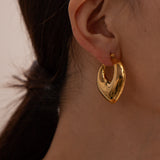 18k Gold Stainless Steel Geometric Heart-shaped – Small Gift Ideas — 5