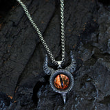 Alloy Horn Devil's Eye Brown Eyes Men's Pendant – Jewelry Gift Ideas — 3