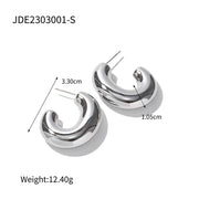 Women's Geometric Copper Hollow Earrings – Gifts for Her — 13