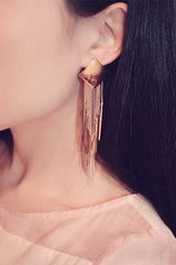 Popular Geometric Diamond Tassel Earrings – Special Occasion Gifts — 2