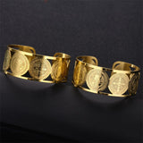 Titanium steel religious Madonna wide bracelet – Jewelry Gift Ideas — 2