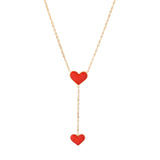 Love Necklace Red Drop Glue Peach Heart Clavicle – Jewelry Gift Ideas — 3