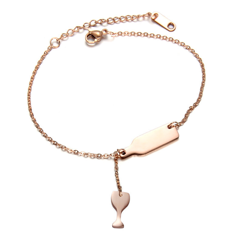 Stainless steel wine glass bracelet – Jewelry Gift Ideas — 1