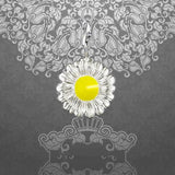 Daisy Flower Charm Pendant 925 Sterling Silver – Jewelry Gift Ideas — 1