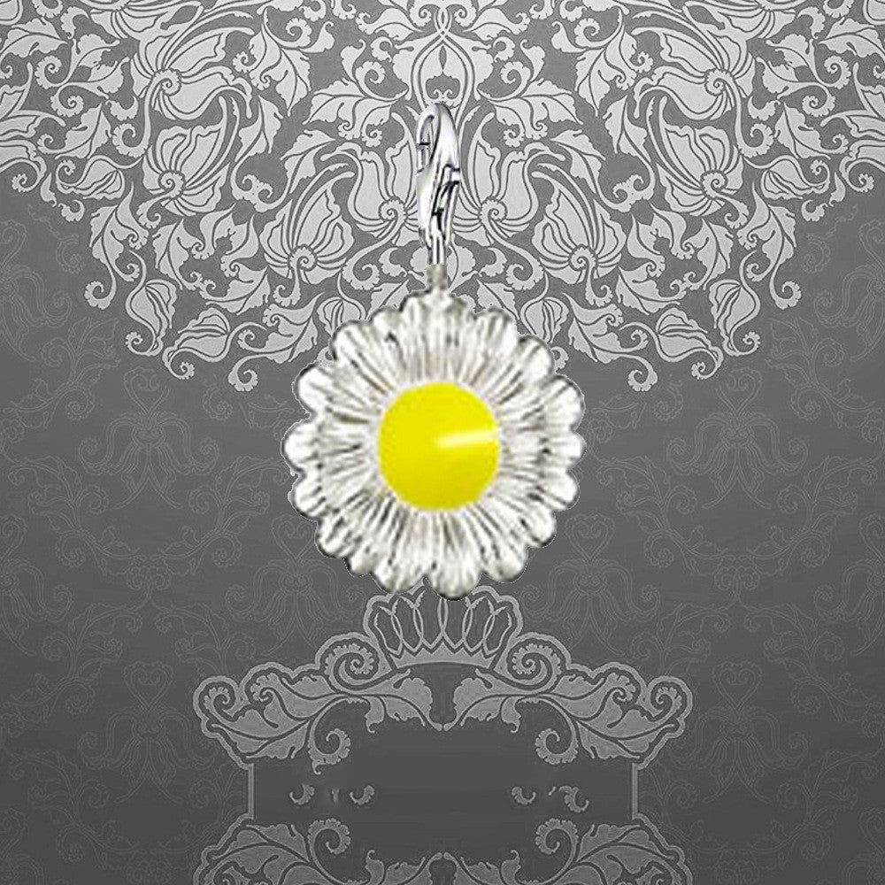 Daisy Flower Charm Pendant 925 Sterling Silver – Jewelry Gift Ideas — 1