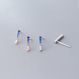 Stud earrings gradient blue diamond earrings – Useful Gifts — 1