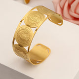 Titanium steel religious Madonna wide bracelet – Jewelry Gift Ideas — 1