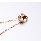 Double Ring Diamond Roman Numeral Necklace – Jewelry Gift Ideas — 6