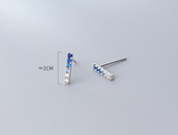 Stud earrings gradient blue diamond earrings – Useful Gifts — 5