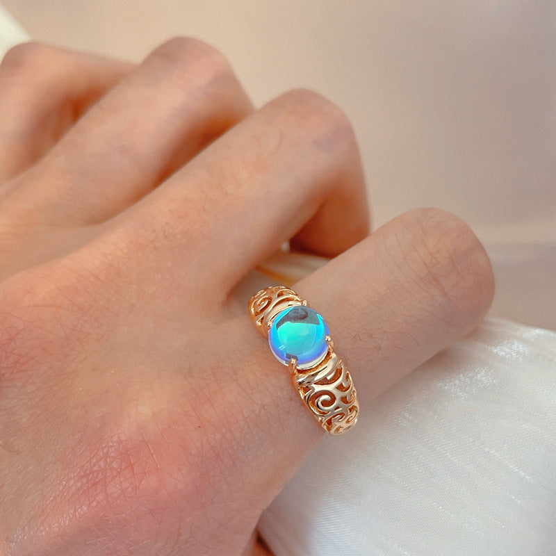Rose Gold Natural Colorful Zircon Ring – Useful Gifts — 1