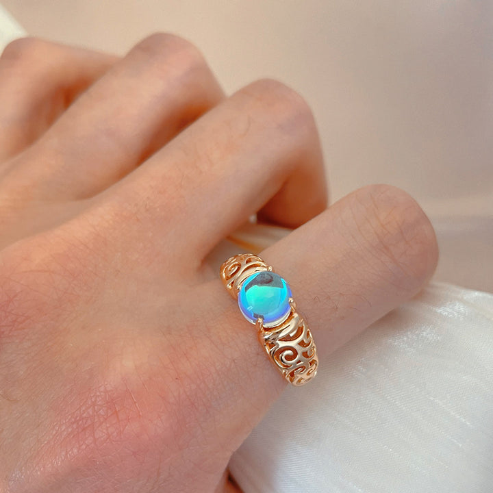 Rose Gold Natural Colorful Zircon Ring – Useful Gifts — 1