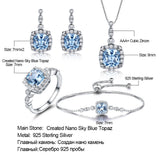 925 Sterling Silver Necklace Sky Blue Topaz – Jewelry Gift Ideas — 2