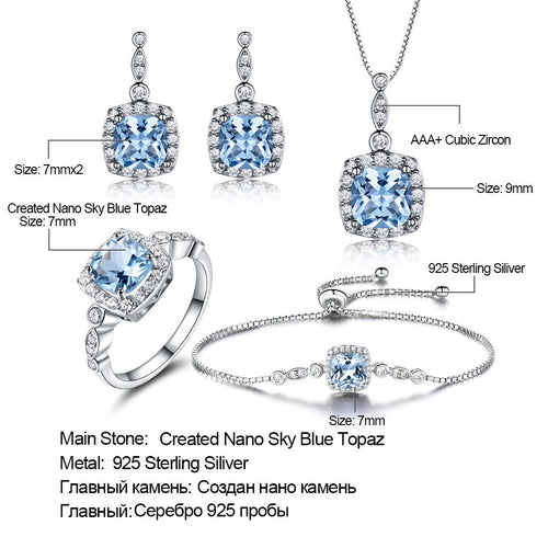 925 Sterling Silver Necklace Sky Blue Topaz – Jewelry Gift Ideas — 2