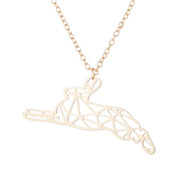Hollow Stainless Steel Running Rabbit Necklace – Jewelry Gift Ideas — 5