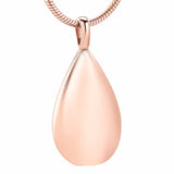 Titanium Steel Drop Shape Urn Pendant Necklace – Jewelry Gift Ideas — 8