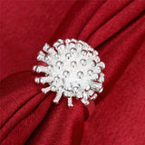 Fireworks Shape Copper Plated Silver Ring Lady – Practical Gifts — 2