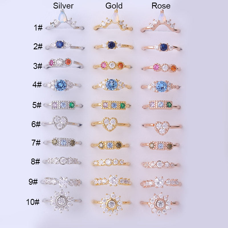 Colored Zircon Nose Rings Popular Piercing Fashion – Stylish Gifts — 1
