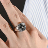 Compass titanium steel ring – Gift Ideas — 5