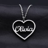 Personalized Custom Heart Pendant Letter Necklace – Jewelry Gift Ideas — 4