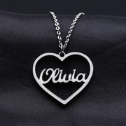 Personalized Custom Heart Pendant Letter Necklace – Jewelry Gift Ideas — 4