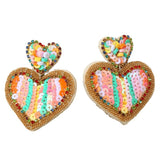Fashion Valentine's Day Bead Doppel Herz Earrings – Stylish Gifts — 10