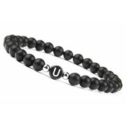 6MM Natural Frosted Agate Letter Bracelet – Jewelry Gift Ideas — 9