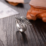 Leaf Exaggerated Opening Ring For Men And Women – Gifts for Her — 3
