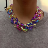 Colored Hip Chain Hollow Exaggerated Necklace – Jewelry Gift Ideas — 5