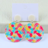 Women's Vintage Color Clash Embossed Acrylic Earrings – Gifts for Her — 5