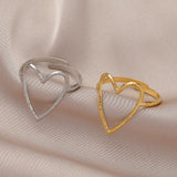 Titanium Steel Gold Plated Adjustable Love Ring – Stylish Gifts — 3