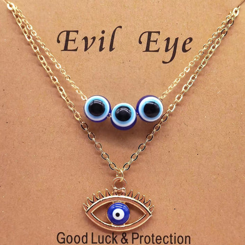 Demon Eye Pendant Necklace Female Alloy Blue Eyes – Jewelry Gift Ideas — 1
