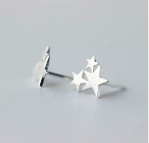 925 sterling silver Star Stud Earrings – Birthday Gifts — 2