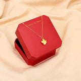 Alluvial Gold Lucky Four-leaf Clover Necklace – Jewelry Gift Ideas — 12