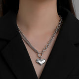 Love Spliced Titanium Steel Chain Necklace – Jewelry Gift Ideas — 1