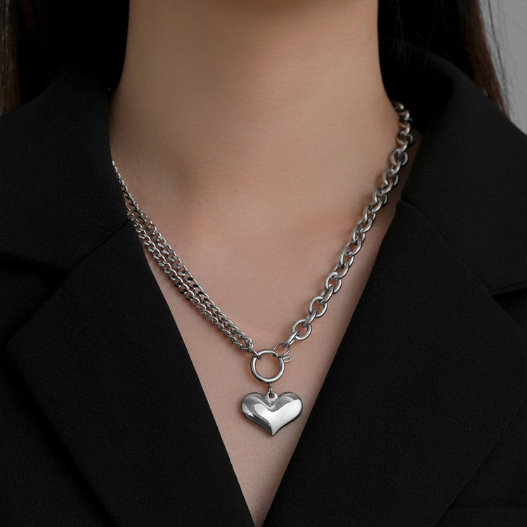 Love Spliced Titanium Steel Chain Necklace – Jewelry Gift Ideas — 1